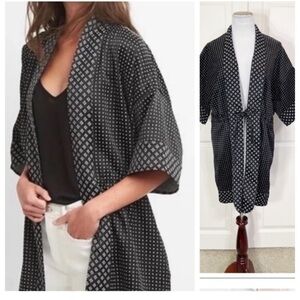 Gap Printed Jacquard Silky Kimono Style Jacket US XS